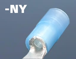 Nylon-insulated crimp terminal for high-temperature applications