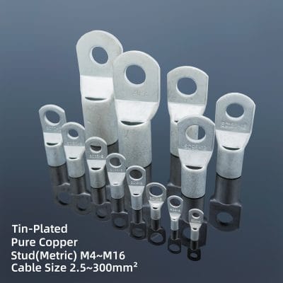 Non-Insulated Cable Lug | SC Type Copper Tubular Lugs | Seamless T2 Copper Crimp Terminals